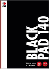 Marabu Black Pad 140 G/M² - MRU 1612000000500 - Al Masam Stationery LLC Main image