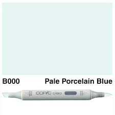 Introducing the COPIC CIAO MARKER B000 PALE PORCELAIN BLUE! With its precise and smooth strokes, this marker is perfect for creating delicate and subtle details in your artwork. Its beautiful porcelain blue color adds a touch of elegance to any design. Trust in the expertise of COPIC for exceptional quality and performance in your creations.