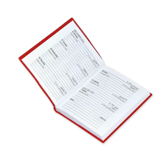 FIS Pocket Diary 2024 (Arabic/English) 1 Week at a glance, Red - Al Masam Stationery LLC
