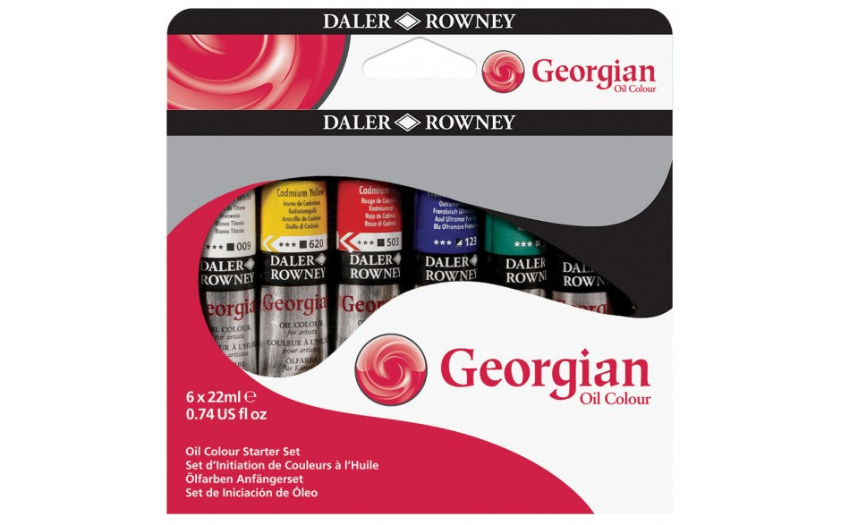 Daler Rowney Georgian Oil Colour Starter 6 x 22ml - Al Masam Stationery LLC