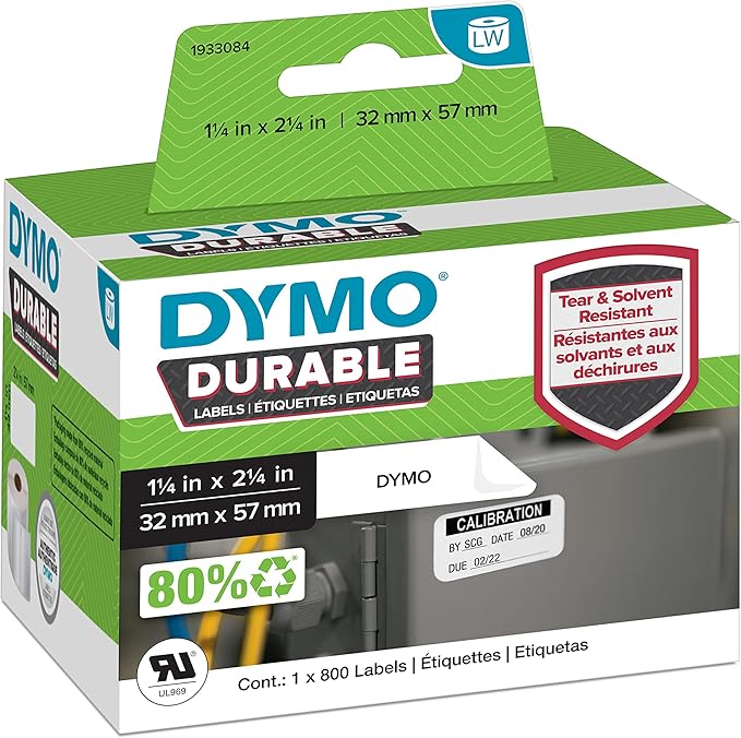 DYMO DURABLE LABELS 32MM X 57MM - (DY2112289) - Al Masam Stationery LLC Main image