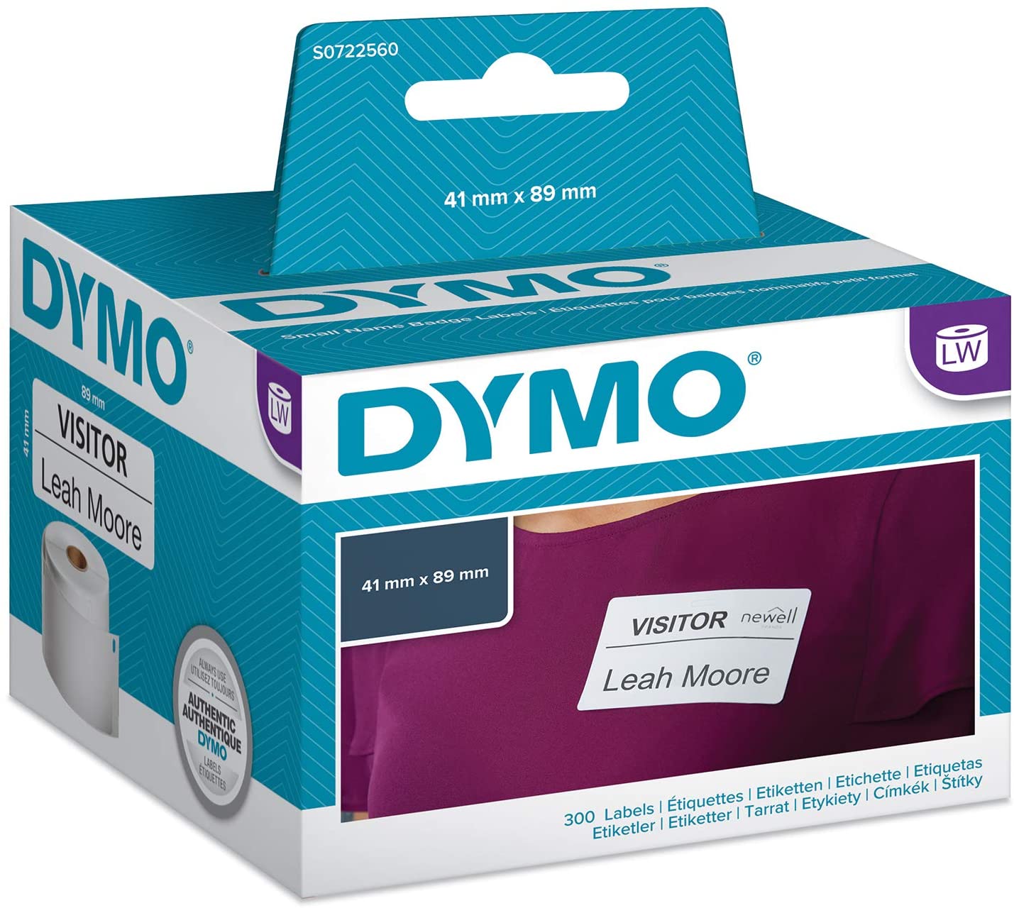 DYMO NAME BADGE 41X89MM 300 (11356) - Al Masam Stationery LLC Main image