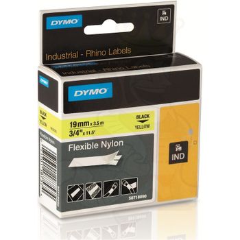 Dymo rh ny 19mm/3.5 yellow - Al Masam Stationery LLC Main image