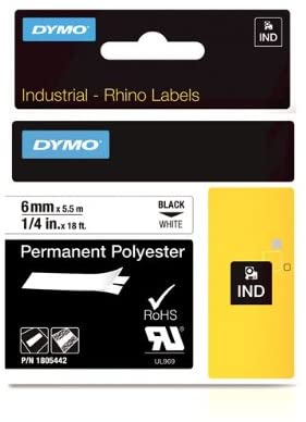 DYMO RH  P/P 6/5.5 Black / White Labels - Al Masam Stationery LLC Main image