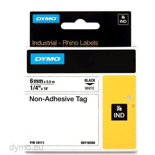 DYMO RH TAG WHITE 6mm (18111) - Al Masam Stationery LLC