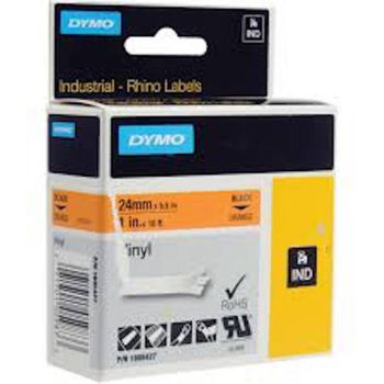 DYMO RH TP 24mm Black/Vinyl Orange - Al Masam Stationery LLC Main image