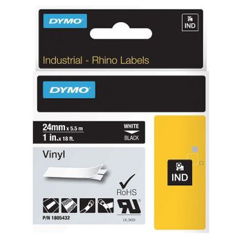 Dymo Rh Tp 24mm White/Black Vinyl - Al Masam Stationery LLC Main image