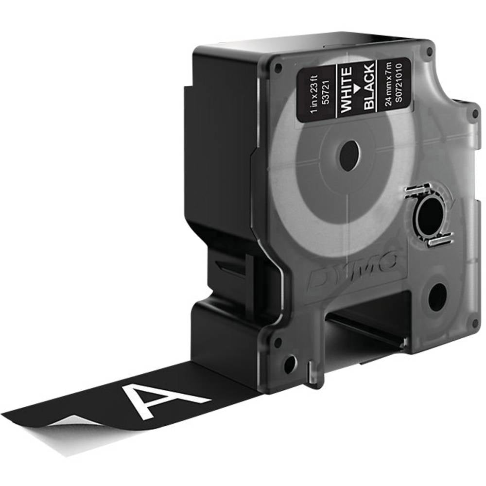 DYMO TAPE 24MMX7M WHITE ON BLACK D1 - (DYS0721010) Main image