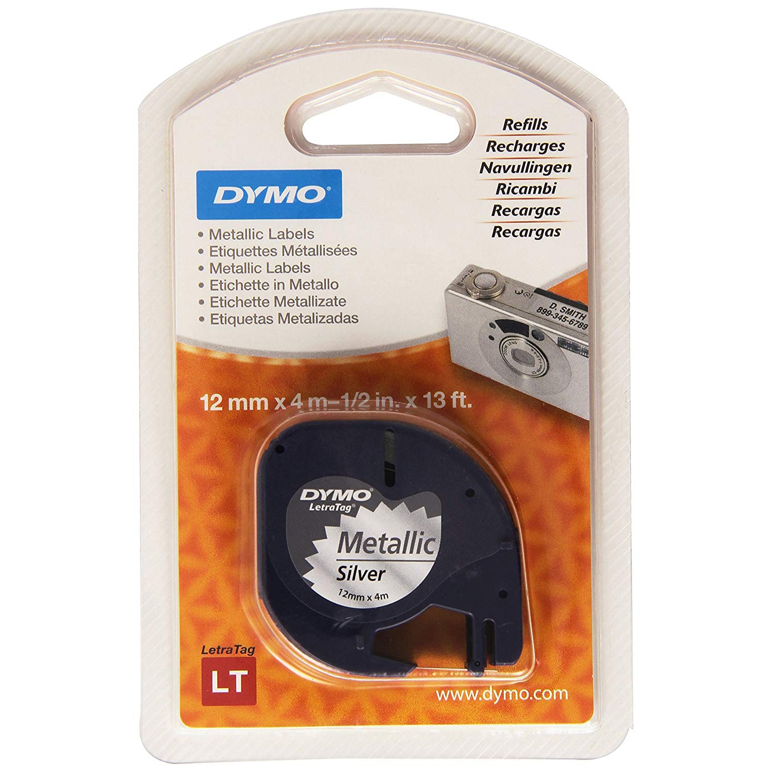 DYMO TP 12MMX4M LT METALLIC SLV - Al Masam Stationery LLC Main image