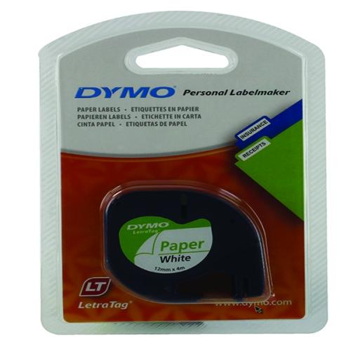 DYMO TP 12MMX4M PAPER WHT - Al Masam Stationery LLC Main image