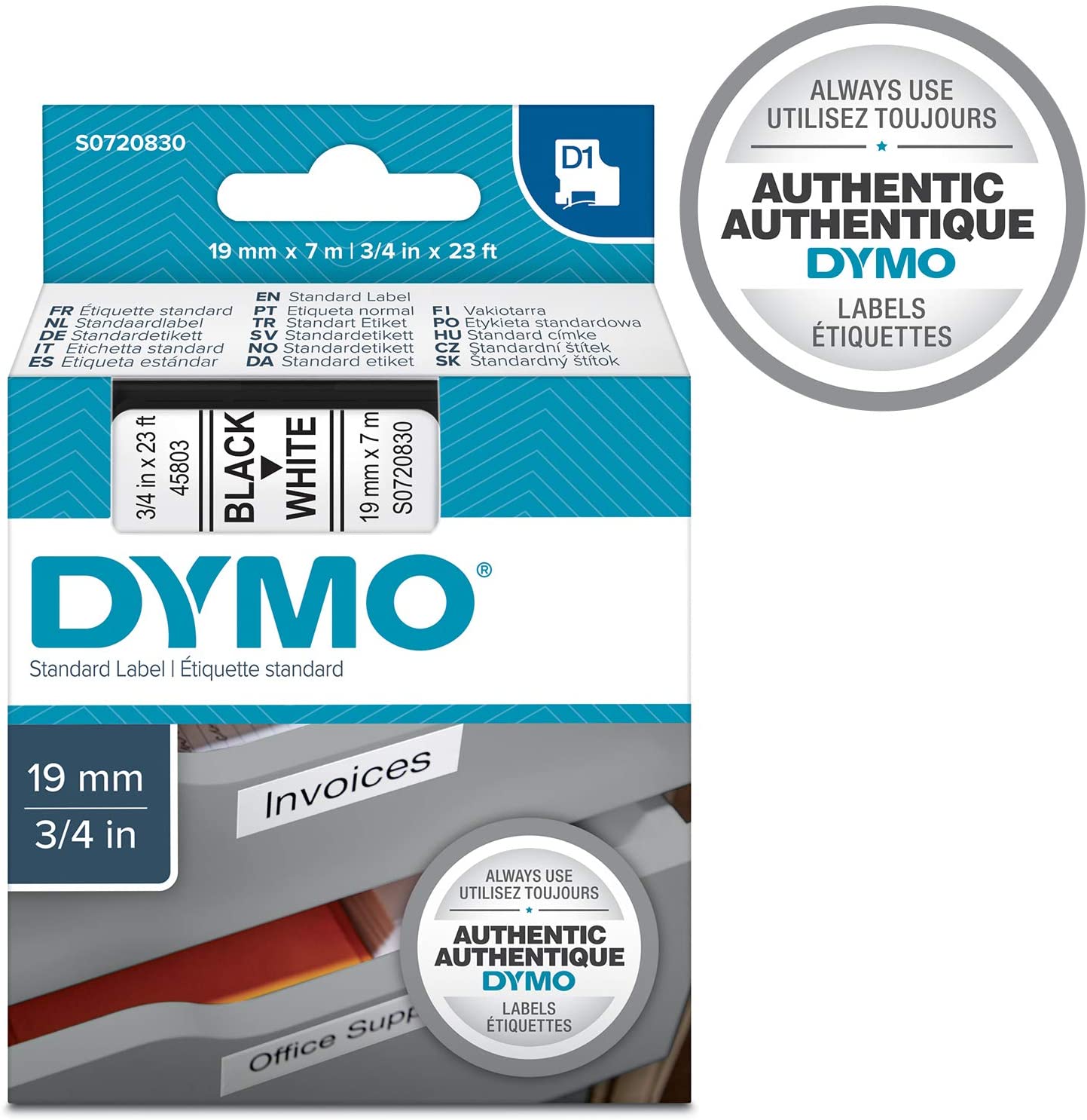 DYMO TP 19/7 WHT D1 - Al Masam Stationery LLC Main image