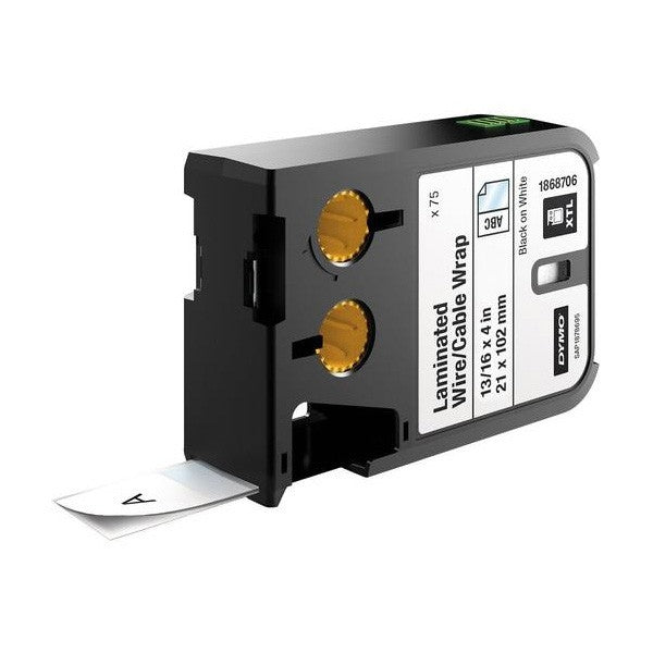 Vinyl labels Dymo XTL DY1868706, 21x102 mm, black/white - (DY1868706) Main image