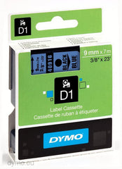 Dymo Labelling Tapes (9mmx7m) D1 Black Printing on Blue lable -40916