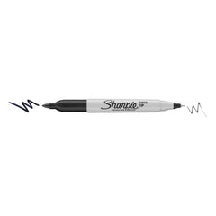 Sharpie Twin Tip Black Ink Permanent Marker 2 Pieces - Al Masam Stationery LLC