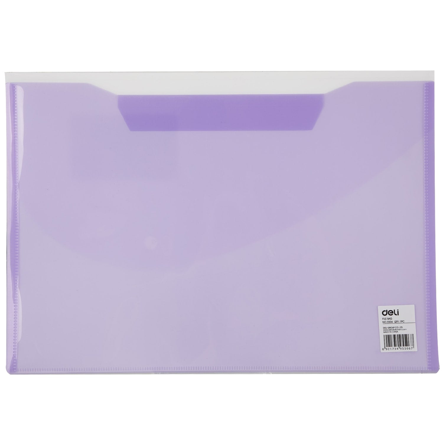 Deli 2P File Bag Snap FC 5C - Al Masam Stationery LLC