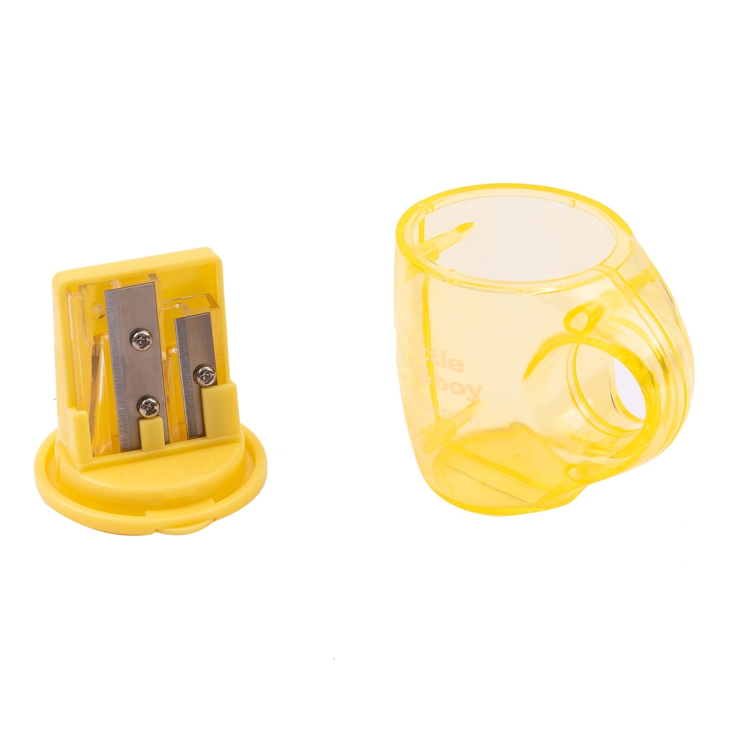 Deli Cup 2-hole Sharpener w/canister 23°18° 7mm 3C - Al Masam Stationery LLC