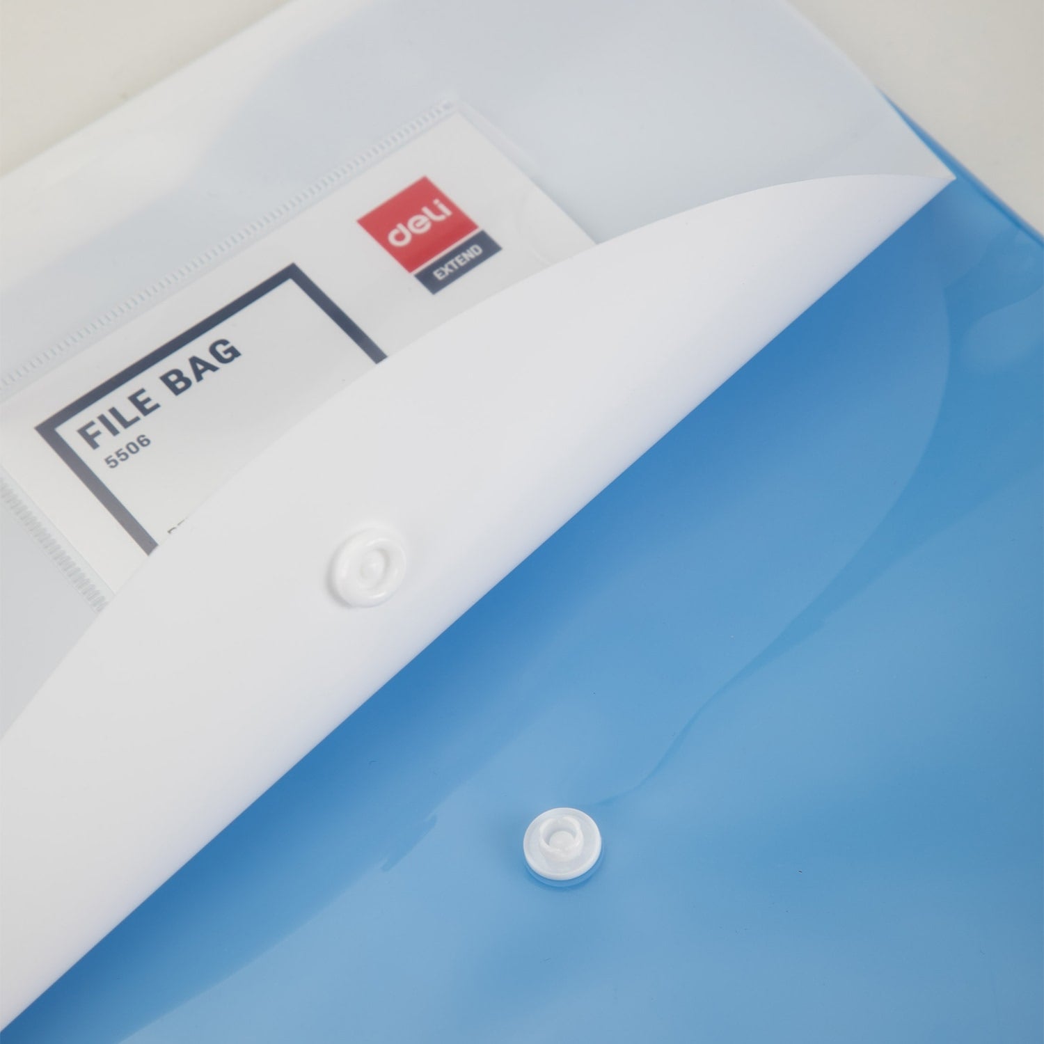 Deli 2P File Bag Snap FC 5C - Al Masam Stationery LLC