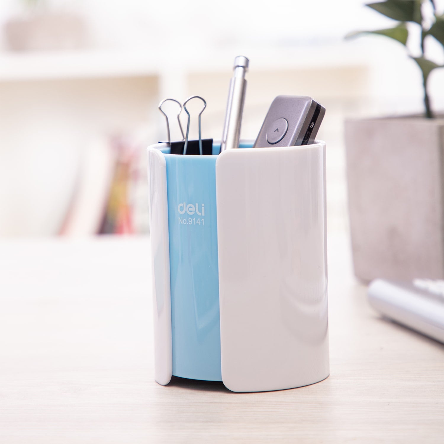 Deli PS Dual Color Pen Holder 82x106mm - Al Masam Stationery LLC