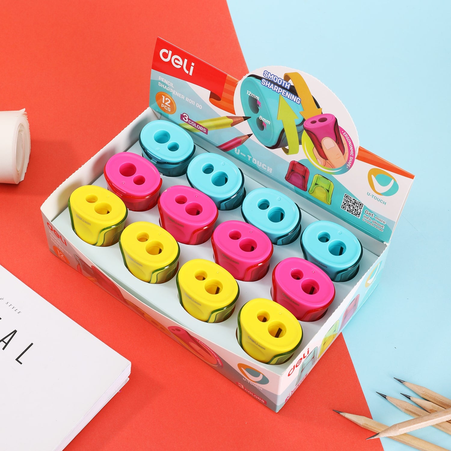 Deli 2 hole - for pencil φ8mm/φ12mm - Al Masam Stationery LLC