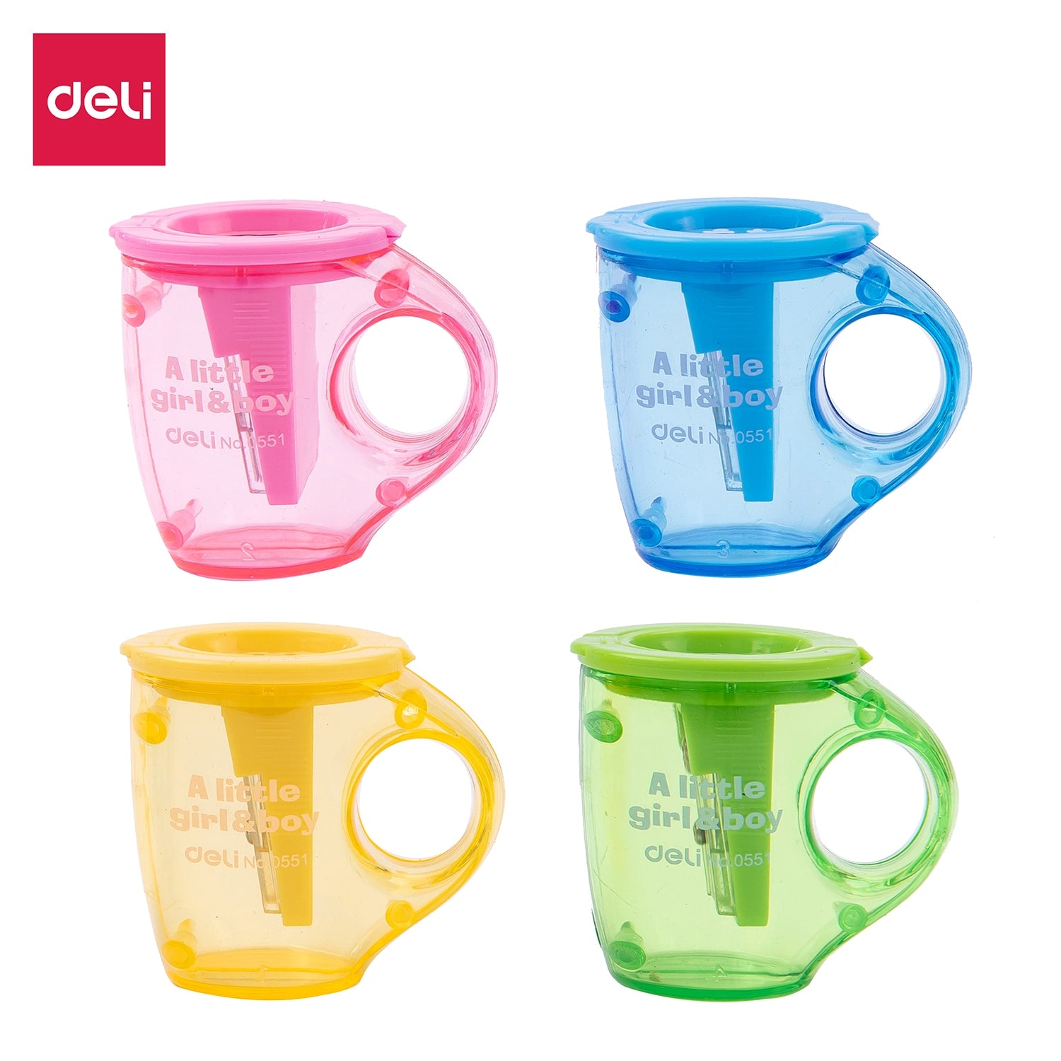 Deli Cup 2-hole Sharpener w/canister 23°18° 7mm 3C - Al Masam Stationery LLC