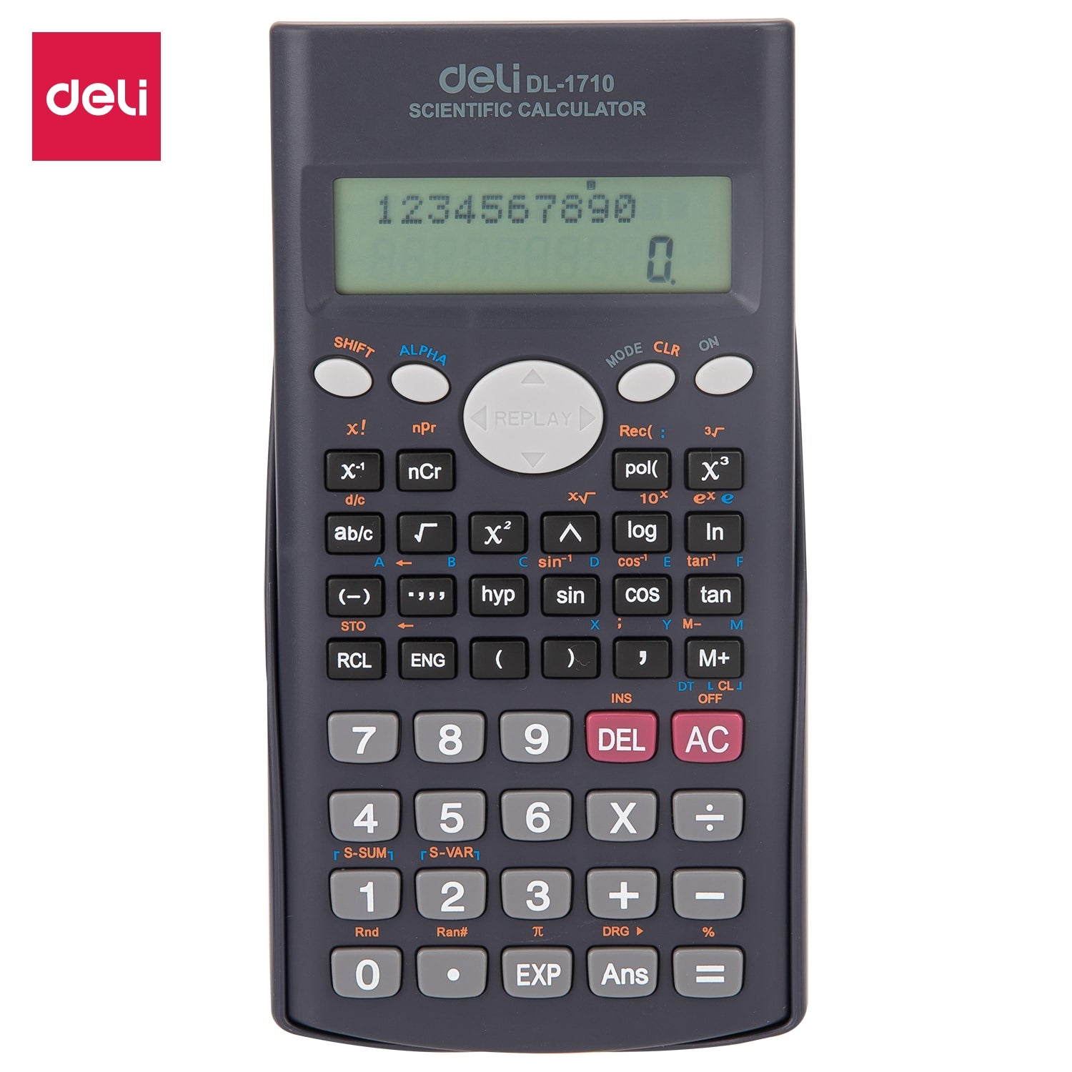 Deli 240F Scientific Calculator 10+2 Digits - Al Masam Stationery LLC