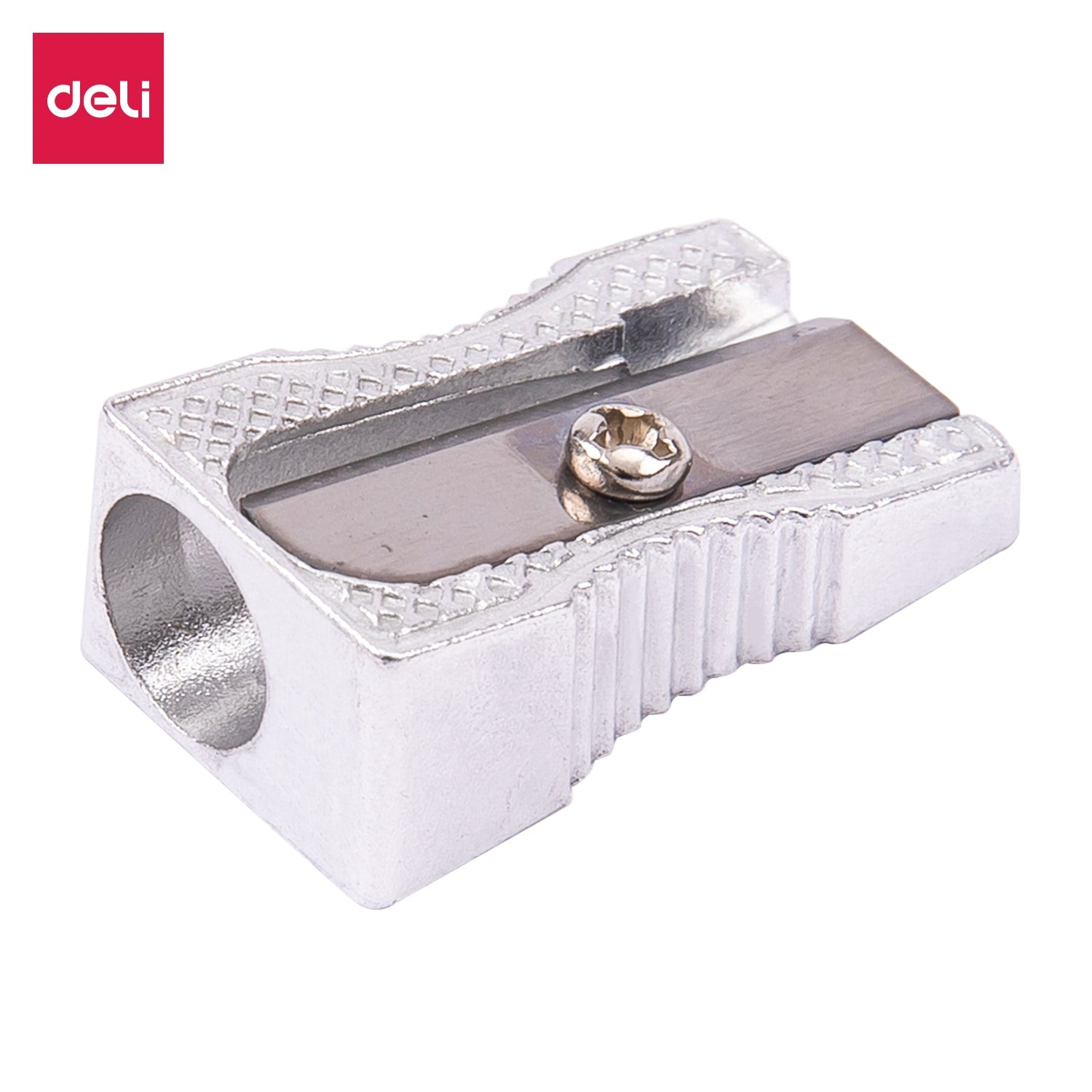 Deli Alu. 1-hole Sharpener 7mm Silver - Al Masam Stationery LLC