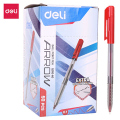 Deli Ball Point Pen Mini tip 0.7mm - Red - Al Masam Stationery LLC