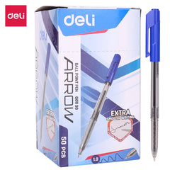 Deli Ball Point Pen Bullet tip 1.0mm - (Blue) - Al Masam Stationery LLC