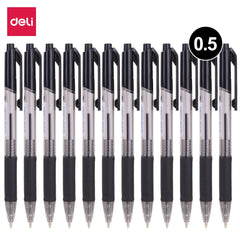 Deli Ball Point Pen Bullet tip 0.5mm - (Black) - Al Masam Stationery LLC