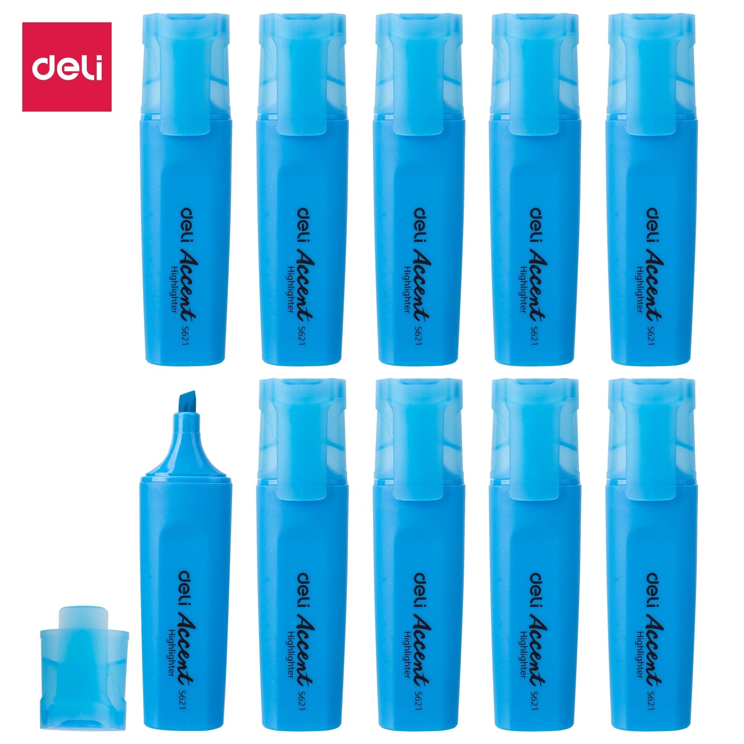 Deli Highlighter Chisel 1-5mm Blue - Al Masam Stationery LLC