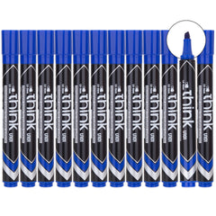 Deli Permanent Marker Chisel 1.5-5mm Blue - (EU10130) - Al Masam Stationery LLC