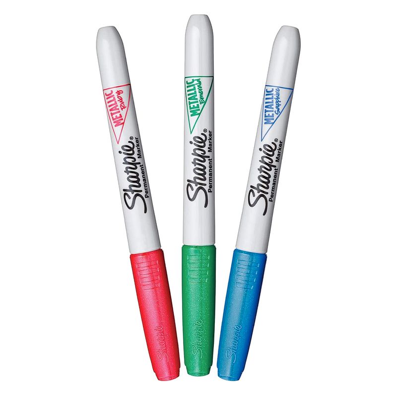 Sharpie Fine Point Metallic Permanent Marker Assorted 3 Pieces - Al Masam Stationery LLC