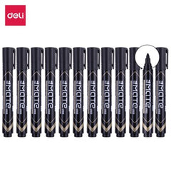 Deli Permanent Marker Bullet 1.5mm Black - (EU10220) - Al Masam Stationery LLC