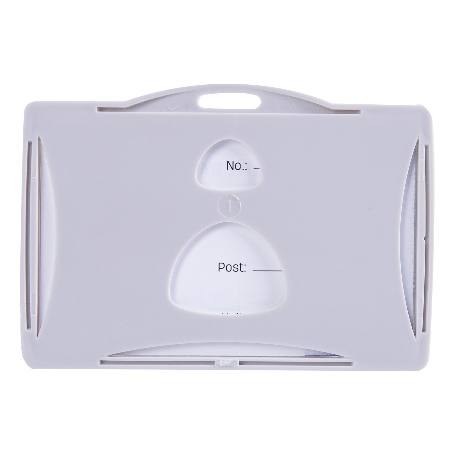 Deli Hard PP Lanyard Name Badge 85×53mm - Al Masam Stationery LLC