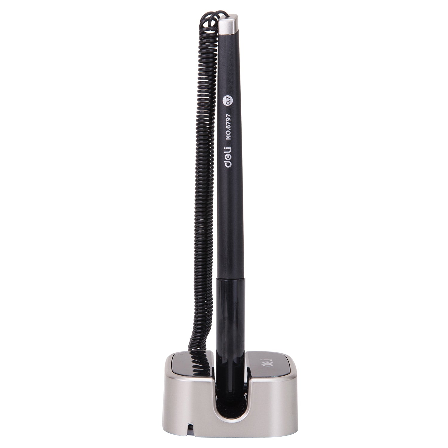 Deli  Desk Pen Stand Gel Pen 0.7mm Black - Al Masam Stationery LLC