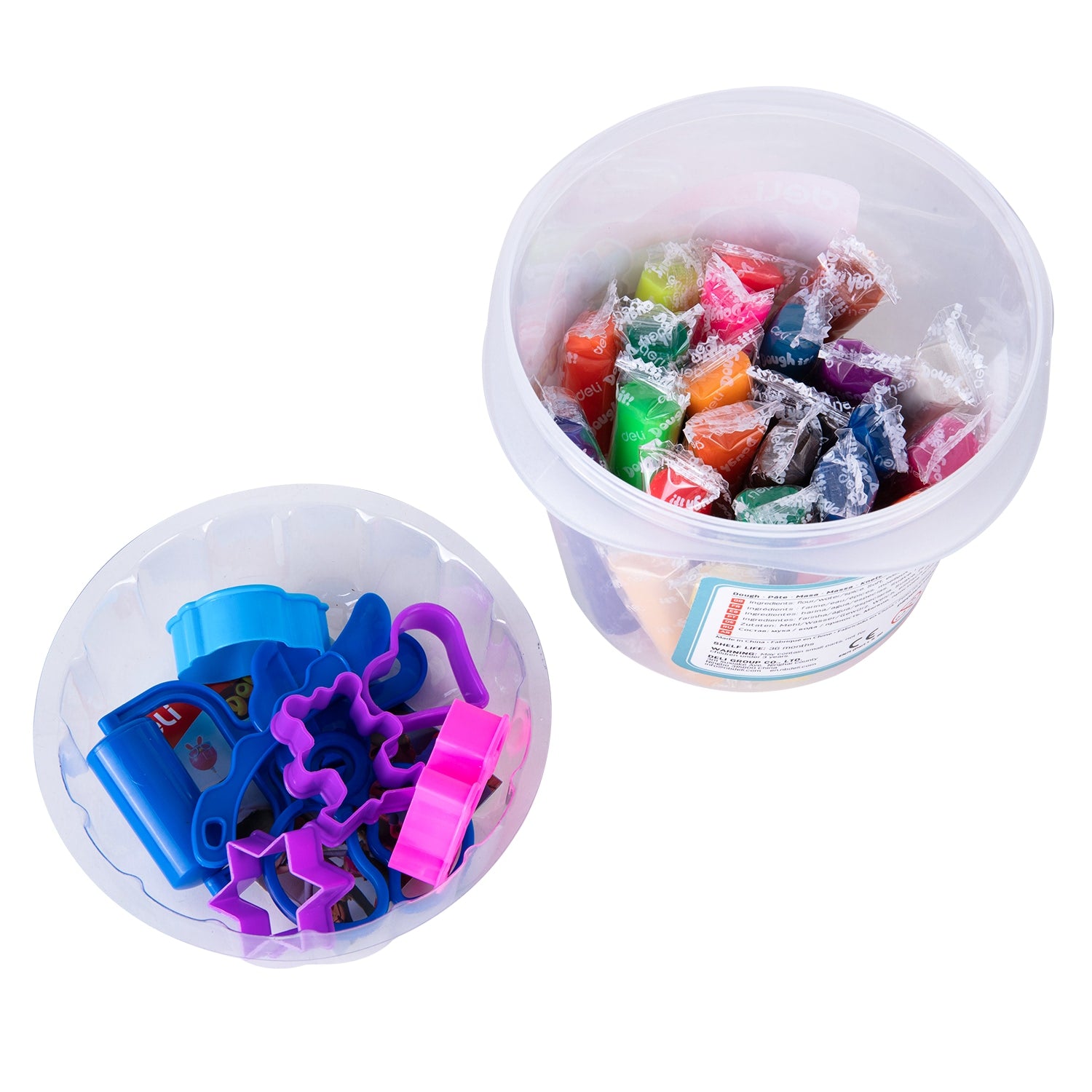 Deli Play Dough 24 colors, Net weight: 340g - Al Masam Stationery LLC
