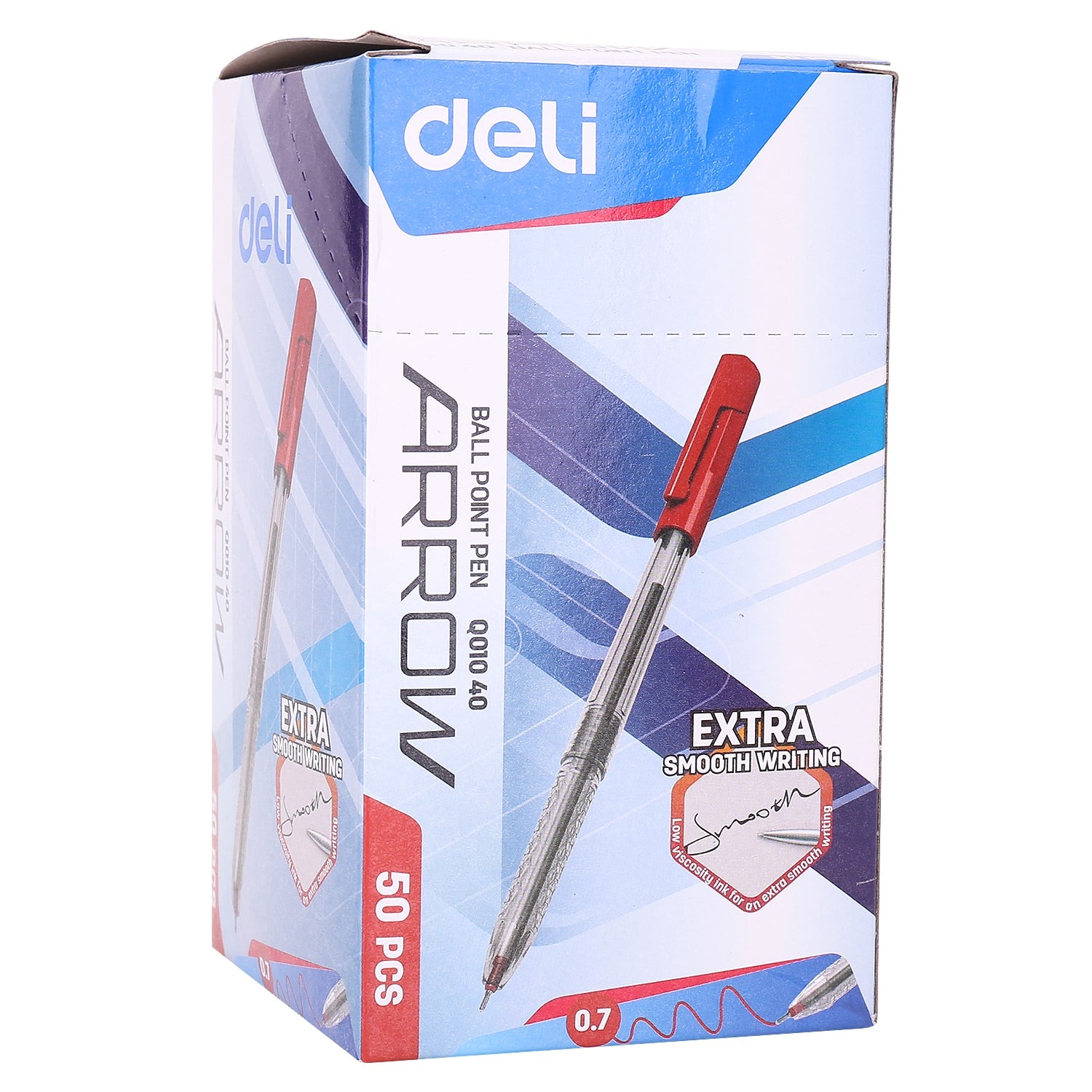 Deli Ball Point Pen Mini tip 0.7mm - Red - Al Masam Stationery LLC