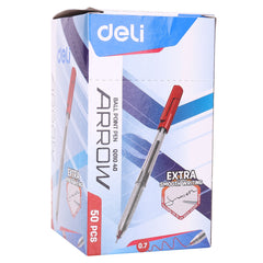 Deli Ball Point Pen Mini tip 0.7mm - Red - Al Masam Stationery LLC