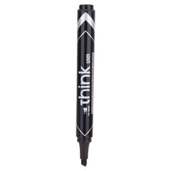 Deli Permanent Marker Chisel 1.5-5mm Black - (EU10120) - Al Masam Stationery LLC