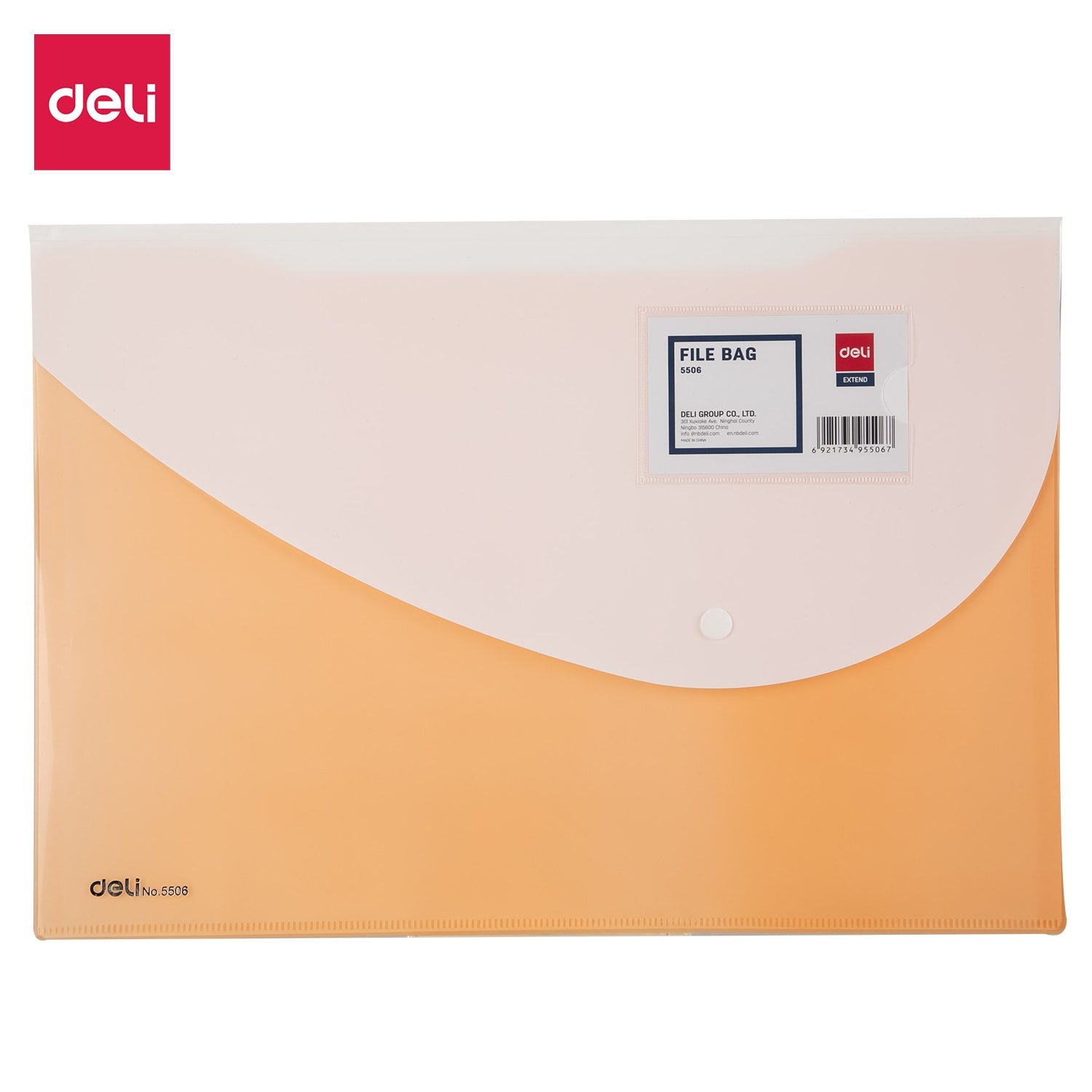 Deli 2P File Bag Snap FC 5C - Al Masam Stationery LLC