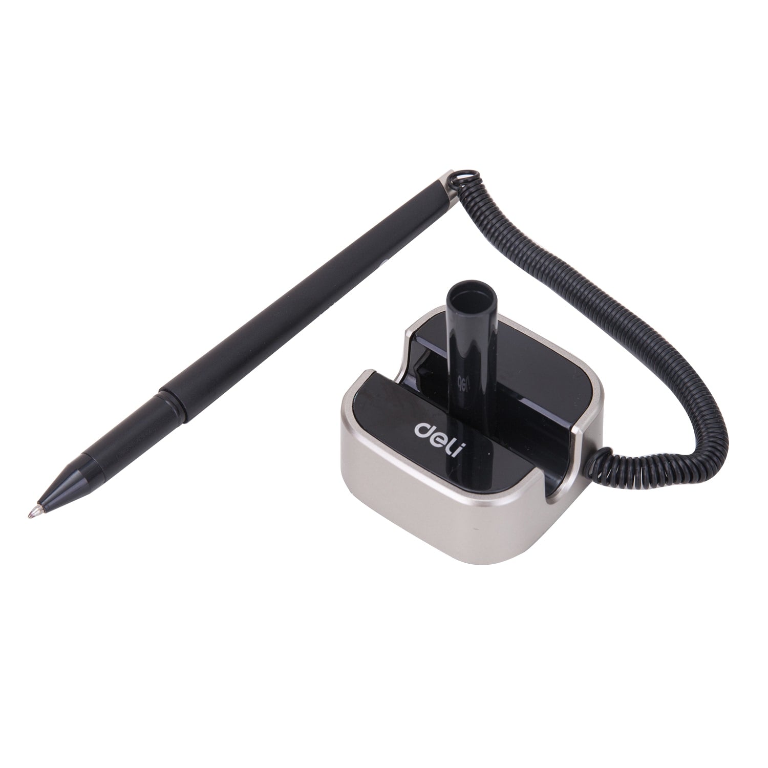 Deli  Desk Pen Stand Gel Pen 0.7mm Black - Al Masam Stationery LLC