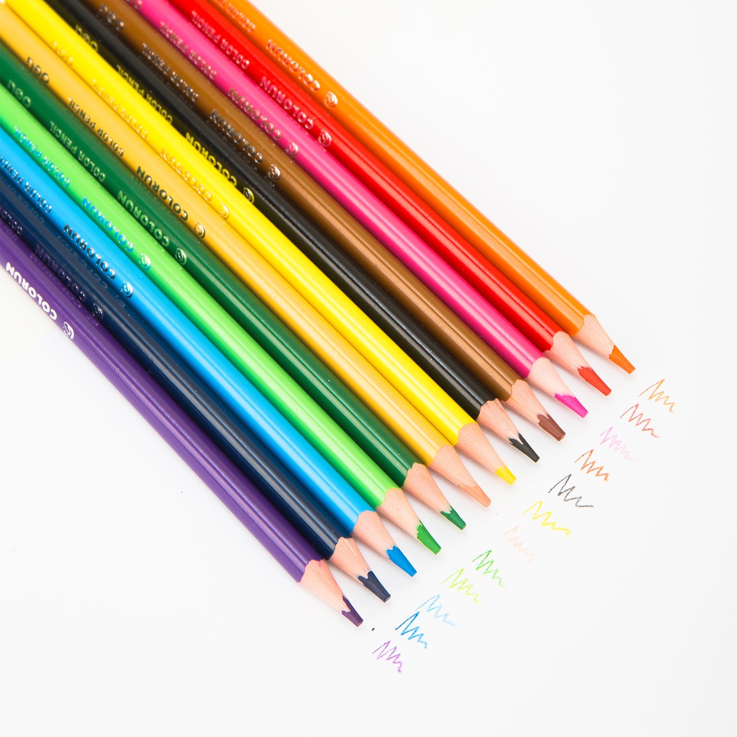 Deli Plastic Colored Pencil Triangle Bright 12C - Al Masam Stationery LLC