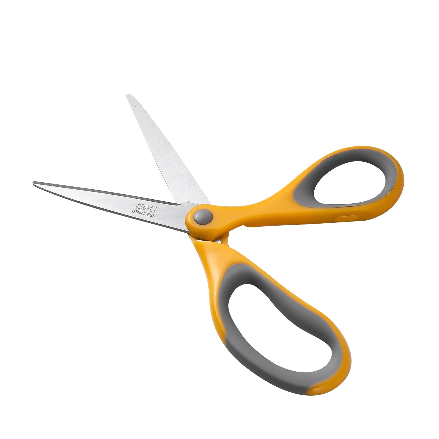 Deli Soft-touch Scissors 180mm Yellow - Al Masam Stationery LLC