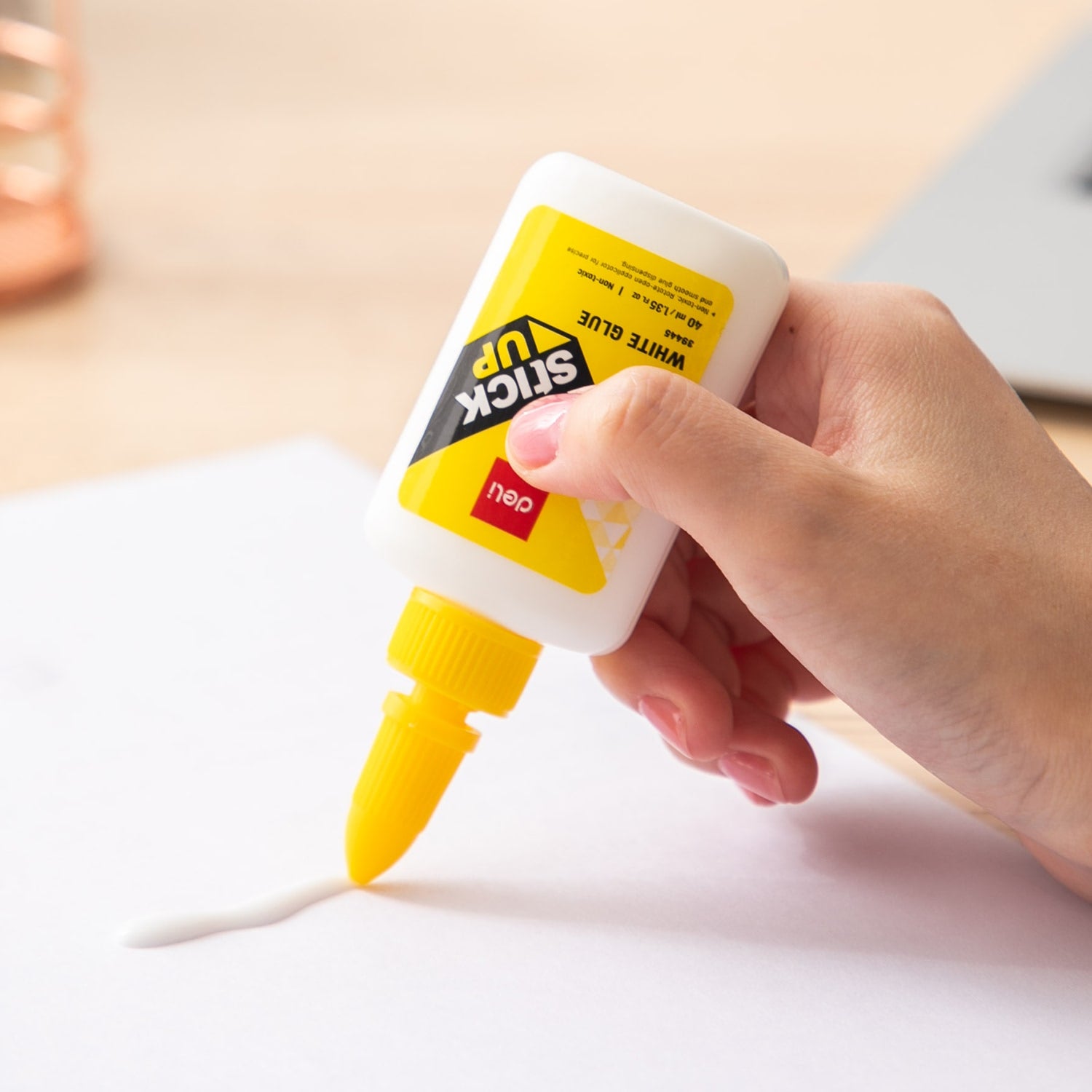 Deli White Glue 40ml - Al Masam Stationery LLC