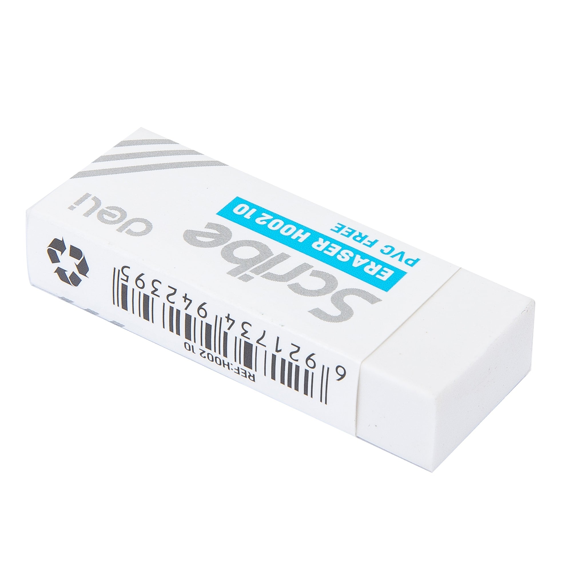 Deli Scribe Eraser 54×20×10mm White - Al Masam Stationery LLC