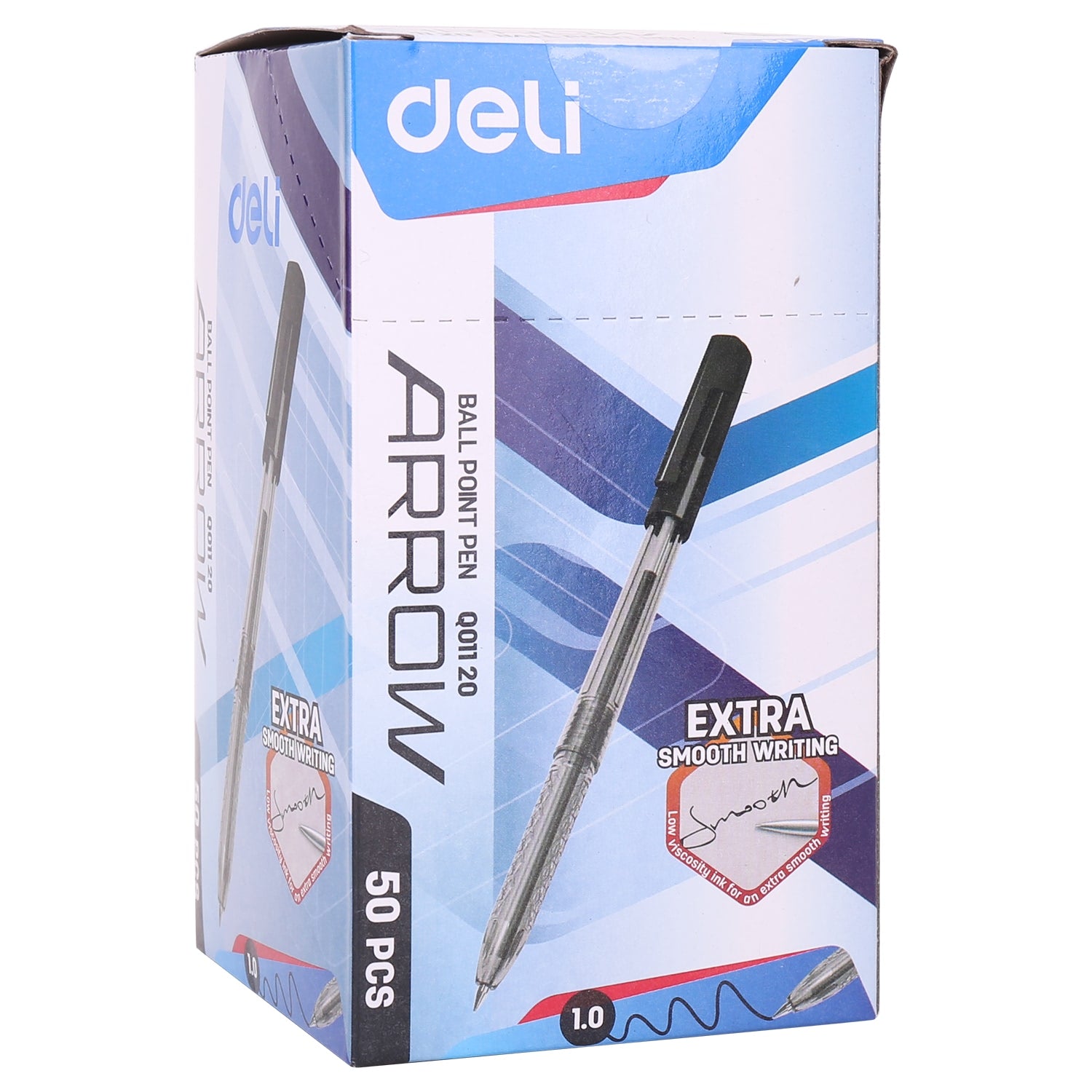 Deli Ball Point Pen Bullet tip 1.0mm - (Black) - Al Masam Stationery LLC