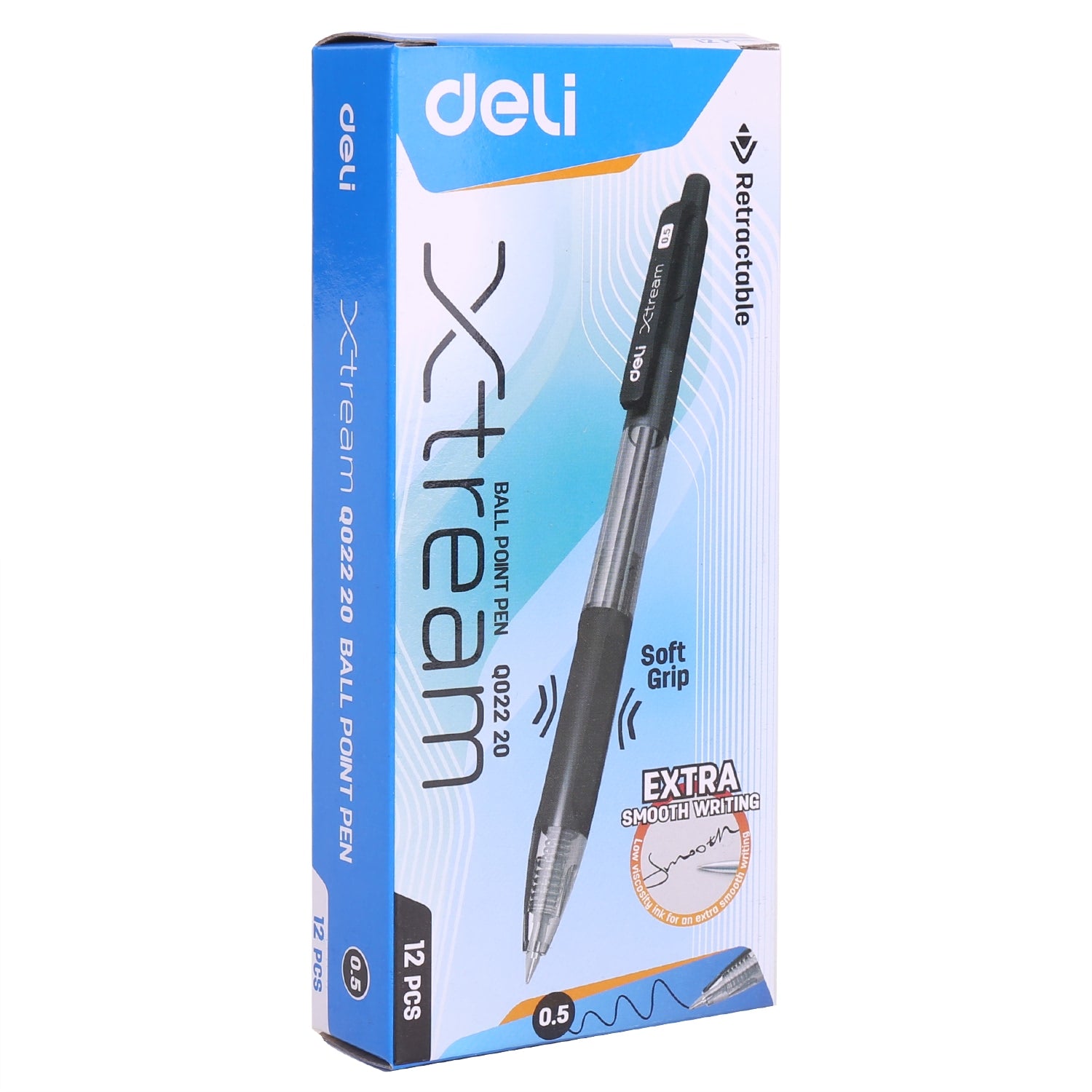 Deli Ball Point Pen Bullet tip 0.5mm - (Black) - Al Masam Stationery LLC