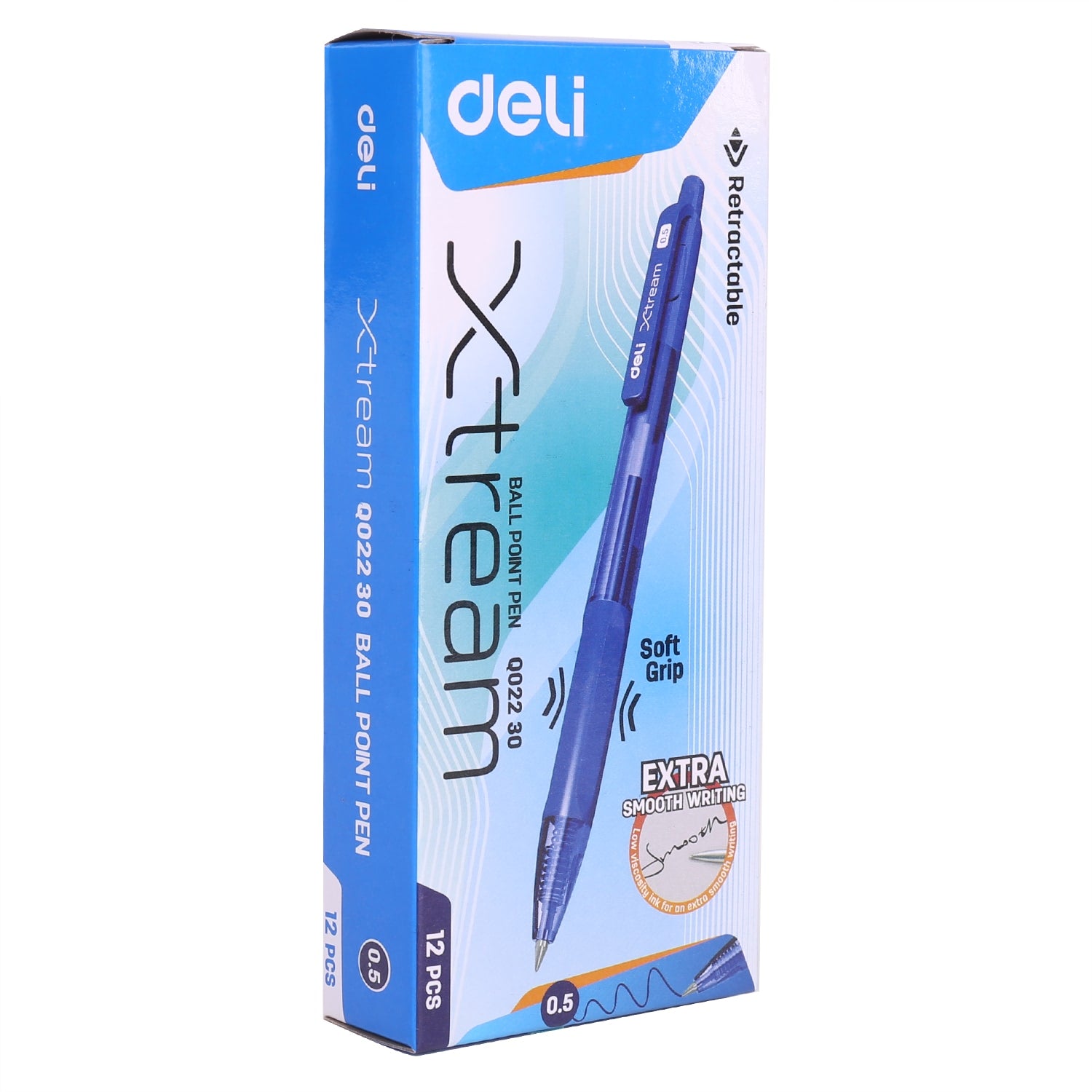 Deli Ball Point Pen Bullet tip 0.5mm - (Blue) - Al Masam Stationery LLC