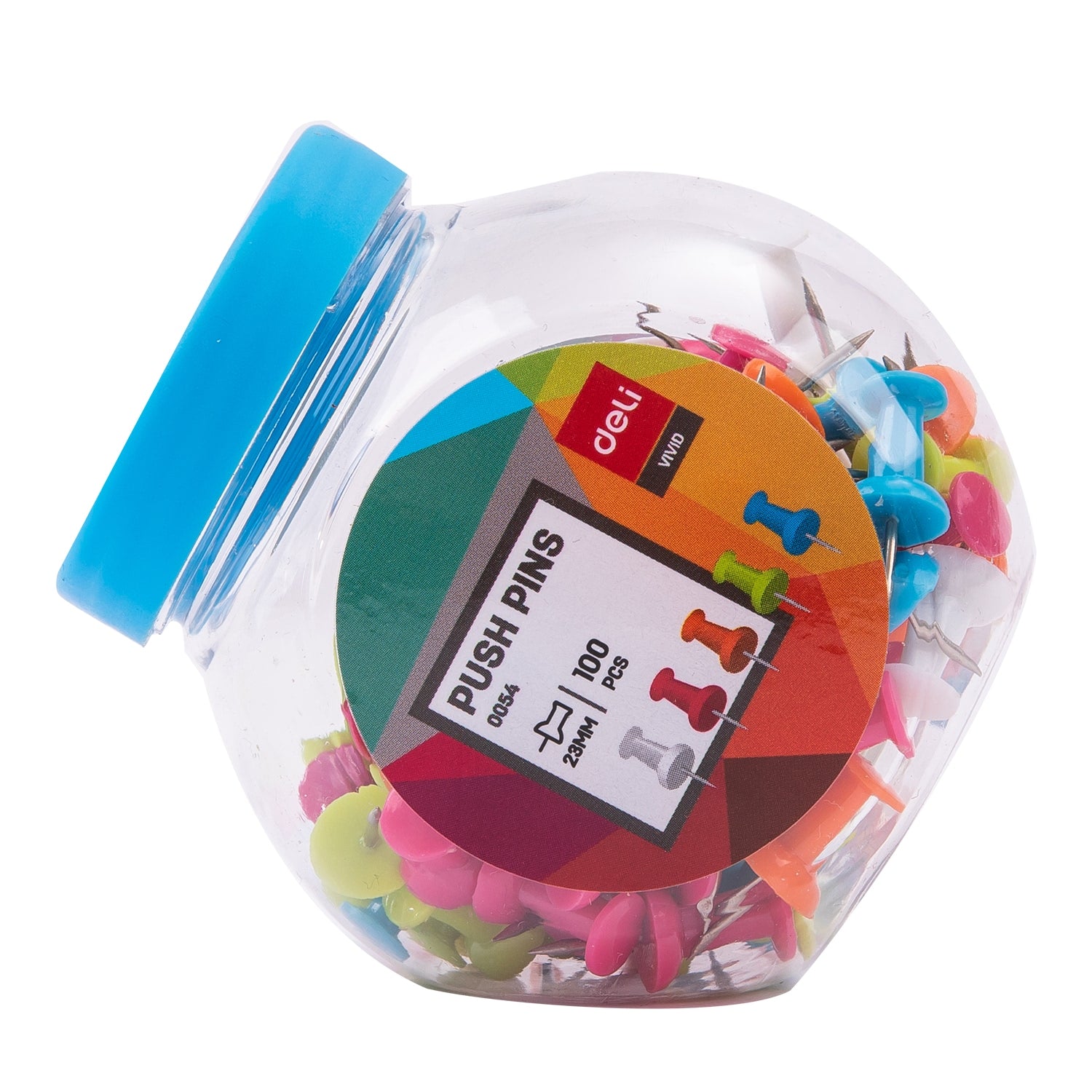 Deli Color Push Pins 23mm - Al Masam Stationery LLC