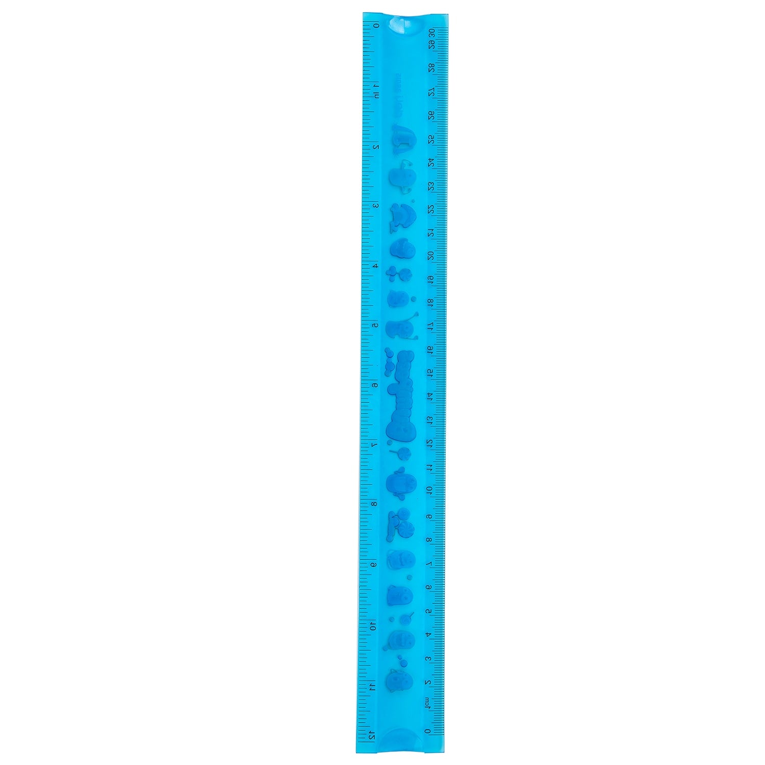 Deli Printed EcoPVC Flexible Ruler 30cm Translu. Blue - Al Masam Stationery LLC